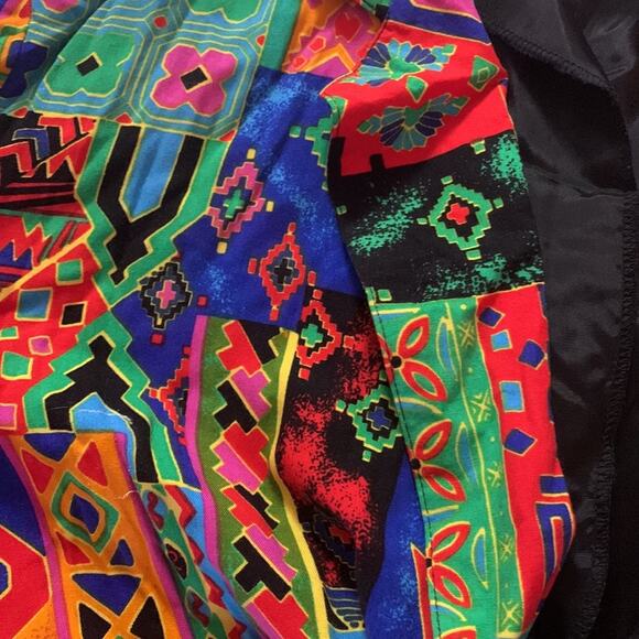 NY Invasion womens medium blazer abstract bright 80s cool unique funky - Picture 5 of 9